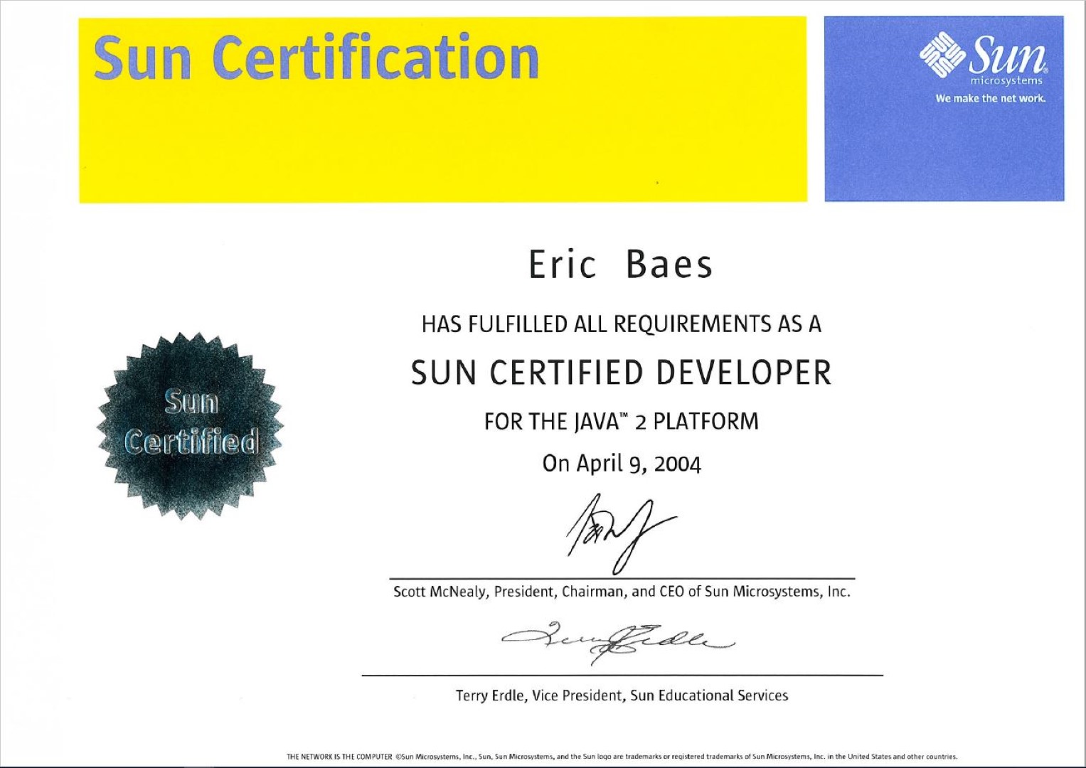 2004 (SCJD) J2SE Sun Certified Java Developer